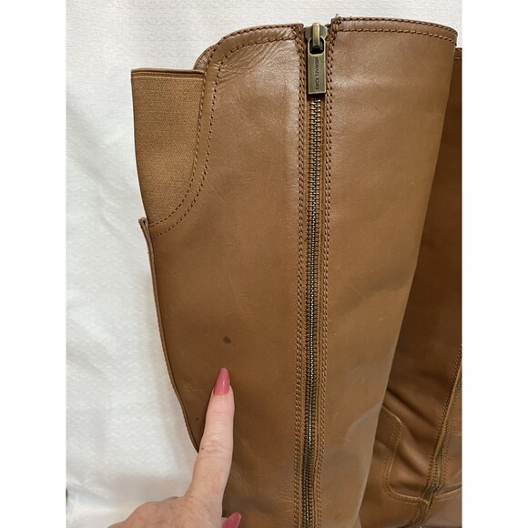 NEW Michael Kors Dora MK Knee High Leather Riding Boots Women 8.5 Brown*READ* - Picture 9 of 11